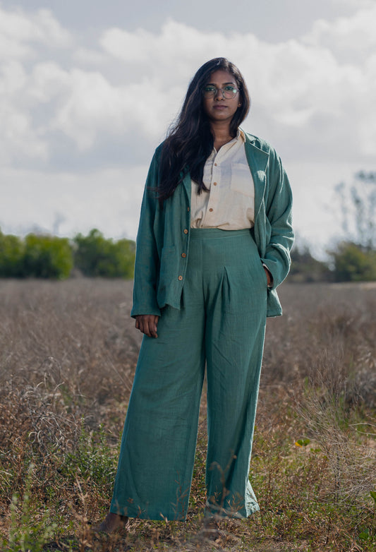 Sage Green Casual Blazer